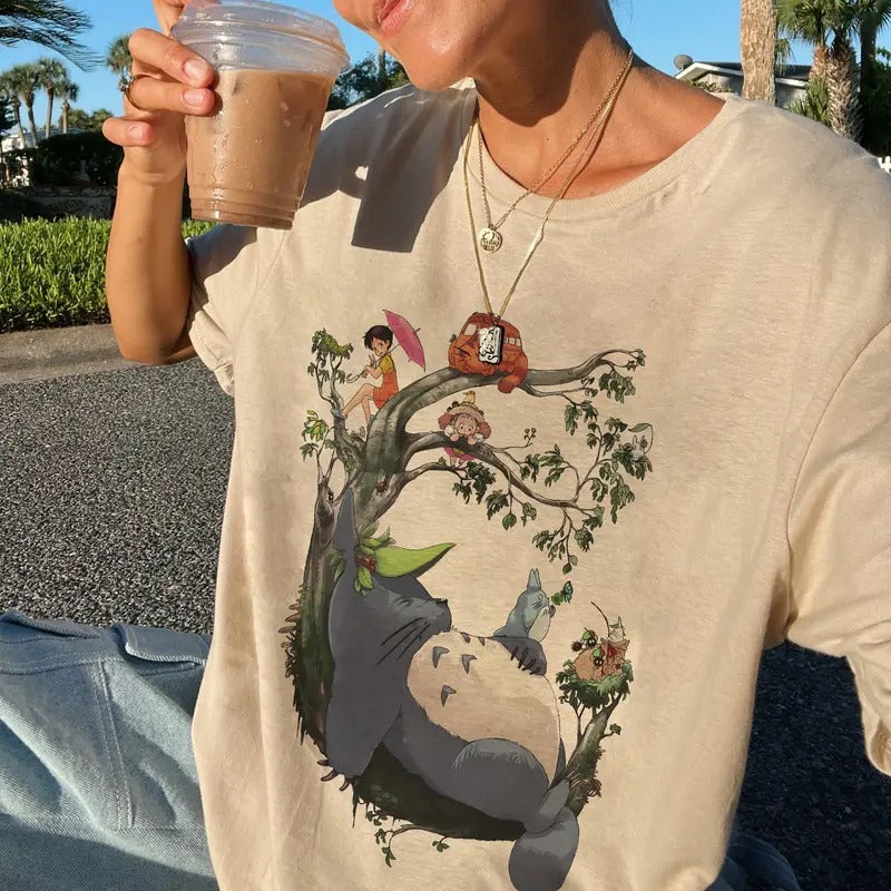 Ghibli Totoro Shirt, Unisex Ghibli Tshirt, Totoro T-Shirt, Studio Ghibli Sweatshirt Hoodie | HypeCrazeTee.com