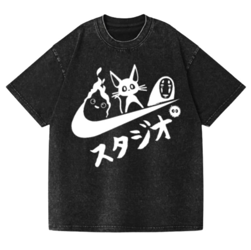 Ghibli Vintage Wash Japanese Design T-Shirt Hoodie, Sweatshirt | HypeCrazeTee.com