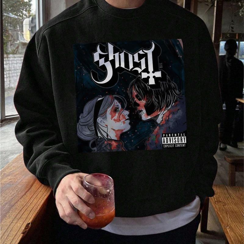Ghost 3 Cheers for Sweet Revenge Sweatshirt, MCR Ghost Rock Band Graphic TShirt Hoodie K | HypeCrazeTee.com