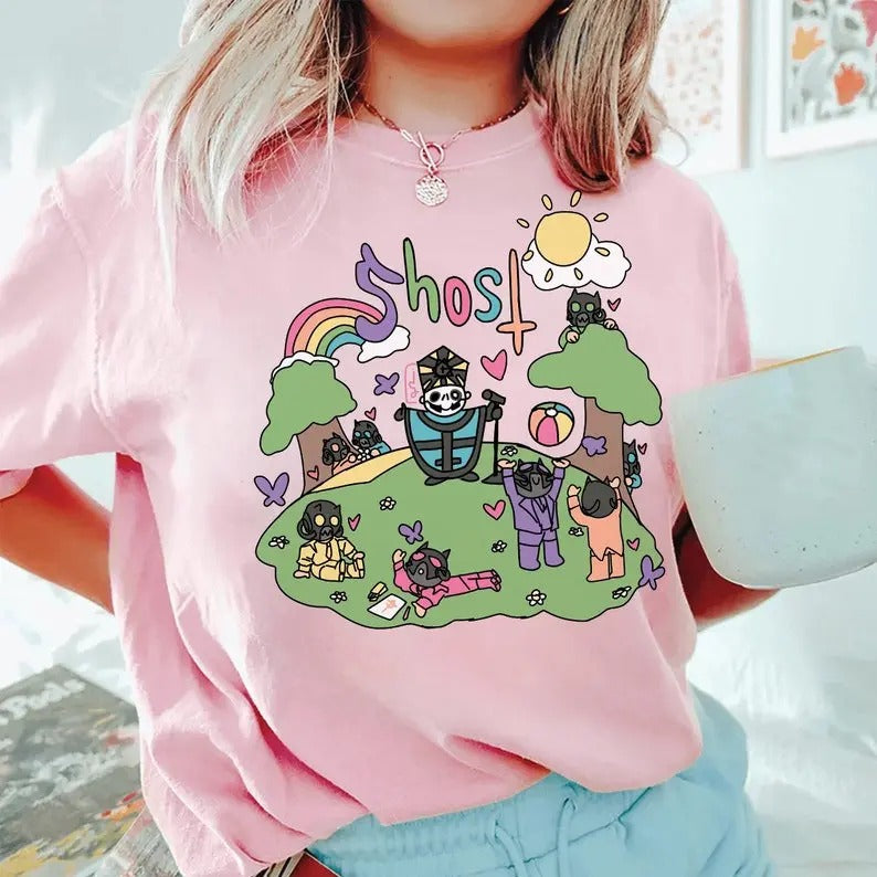 Ghost Band Shirt Rainbow Ghost Unisex T-shirt Album Cotton Apparel Hoodie, Sweatshirt | HypeCrazeTee.com