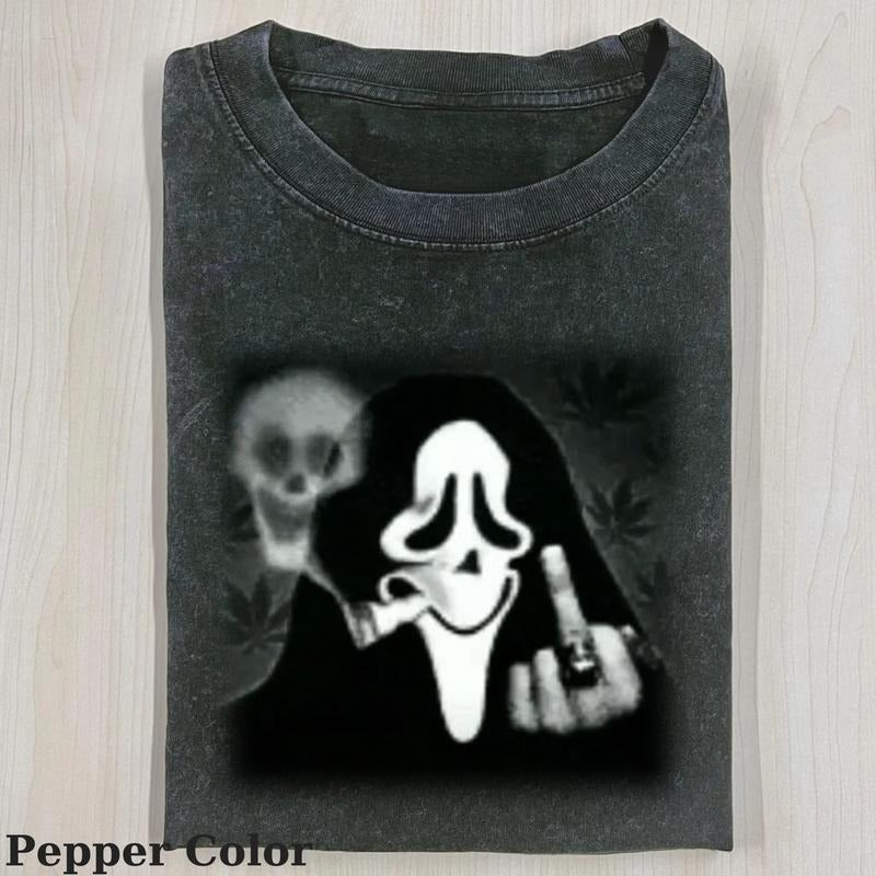 Ghost Face F*ck Vintage Tee, Ghost Cool T-Shirt, Meme Cringe Funny Dumb Shirts, Halloween T-shirt, Unisex Movie Shirt,...