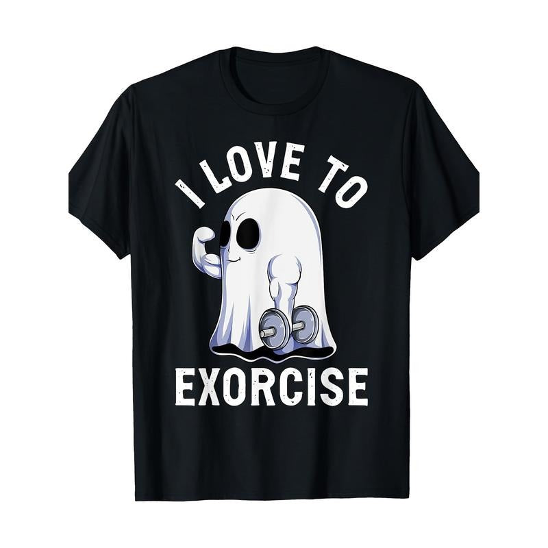 Ghost Funny Gym Fitness Fitness Humor Ghost Halloween T-shirt -100% cotton Made in USA Hoodie, Sweatshirt | HypeCrazeTee.com