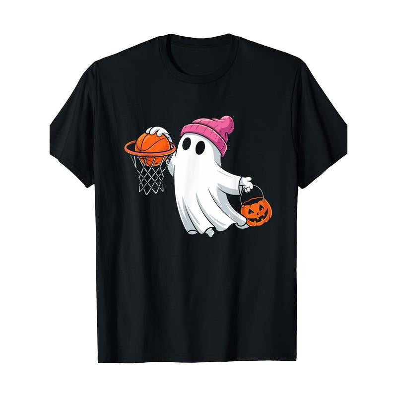 Ghost Play Basketball Halloween Costume T-shirt -100% cotton Made in USAstyle{n002}2 Hoodie, Sweatshirt | HypeCrazeTee.com