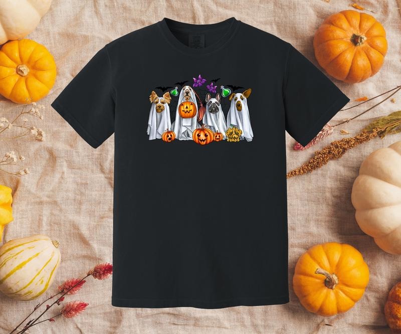 Ghost dog Halloween Custom Colors Tee shirt Hoodie, Sweatshirt | HypeCrazeTee.com