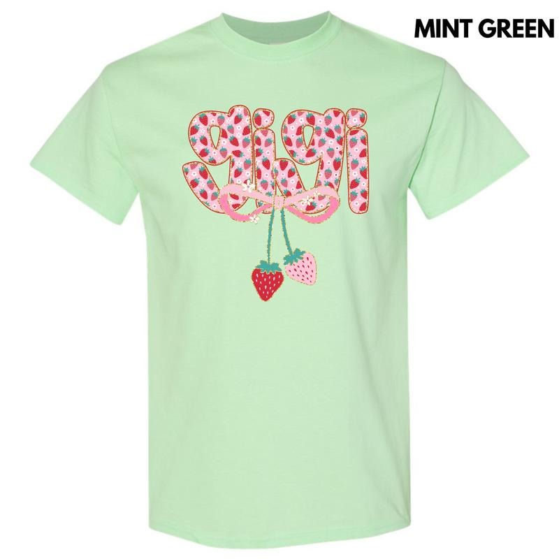 Gigi Strawberry Coquette Gildan Short Sleeve T-Shirt 'NLB' Hoodie, Sweatshirt | HypeCrazeTee.com