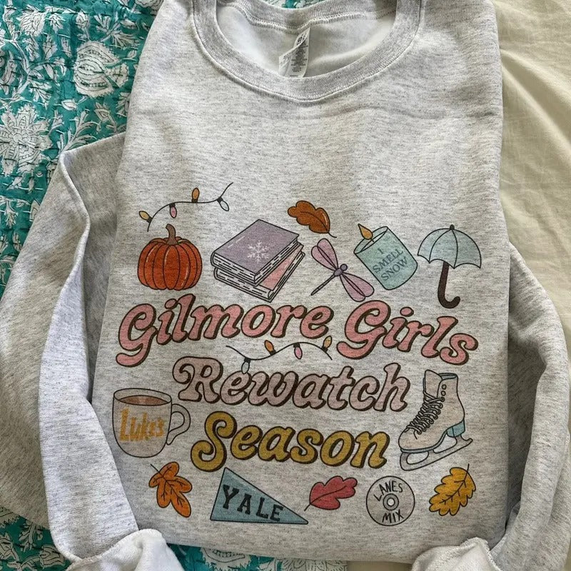 Gilmore Girls Rewatch Sweatshirt T-Shirts, Hoodie | HypeCrazeTee.com