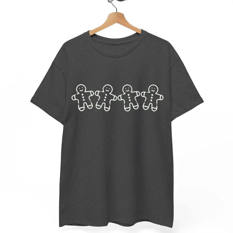 Gingerbread Shirt Cute Christmas Shirt, Gingerbread Man T-Shirt, Women Holiday T-Shirt, Winter Tee Gift for Baker...
