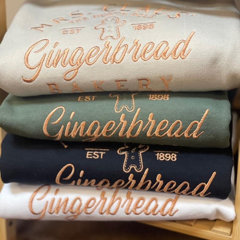 Gingerbread embroidered sweatshirt T-Shirts, Hoodie | HypeCrazeTee.com