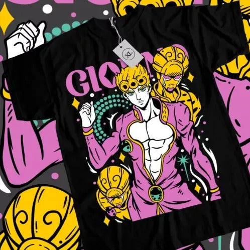 Giorno Giovanna T-shirt JoJo's Bizarre Adventure Anime Manga Gift Shirt All Size Hoodie, Sweatshirt | HypeCrazeTee.com