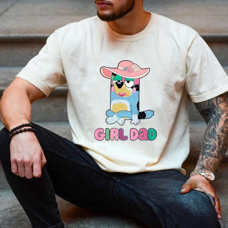 Girl Dad Shirt Bluey Shirt, Bluey Shirt, Bingo Shirt, Bluey and Bingo, Fathers day shirt, Bingo Heeler, Gift, Gift Shirt,...