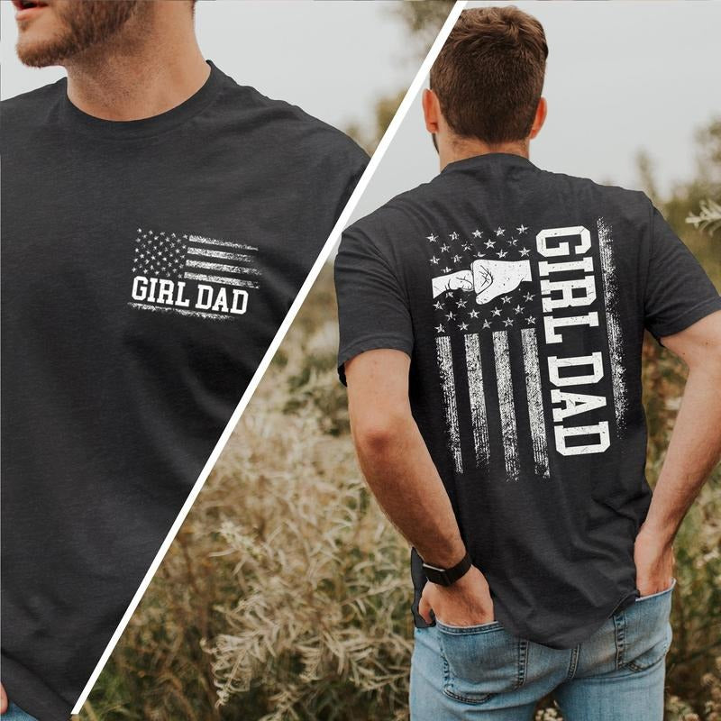 Girl Dad T-shirt, Proud Dad of Girl Shirt, Fathers Day Gift