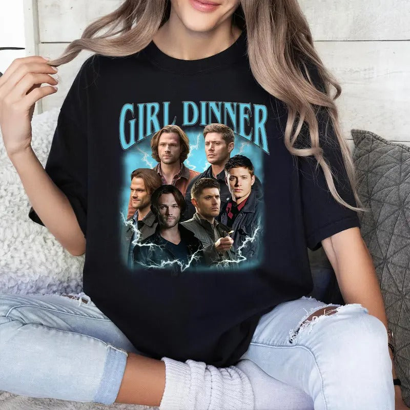 Girl Dinner Supernatural Supernatural Dean Woman Man T-Shirts, Hoodie, Sweatshirt