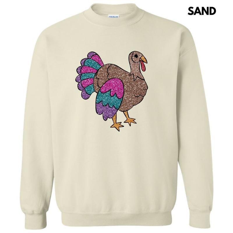 Glam Turkey FAKE Glitter Sweatshirt 'NLB' T-Shirts, Hoodie | HypeCrazeTee.com
