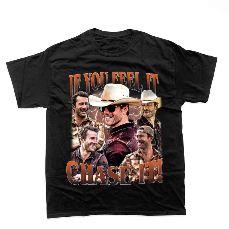 Glen Powell Shirt If You Feel Chase Shirt Tyler Owens Twisters Shirt Vintage 2024 Movie Y2kstyle{N002}2 T-Shirts, Hoodie, Sweatshirt