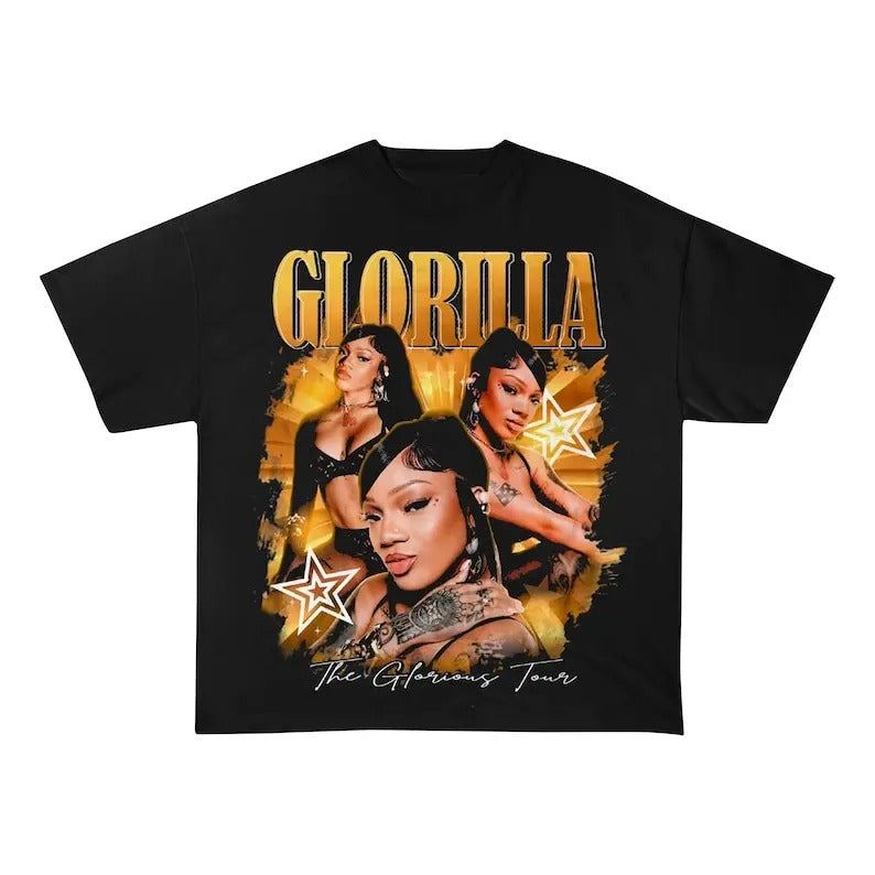 Glorilla Fan Merch Tee - Vintage 90s Rap Bootleg Streetwear Shirt.style{n002}2 Hoodie, Sweatshirt | HypeCrazeTee.com