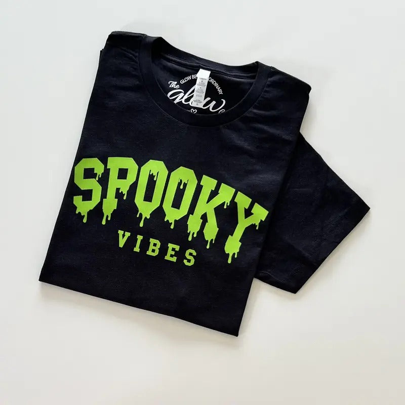 Glow Dark Spooky () SMALL 5X Cotton Casual Soft Streetwear T-Shirts, Hoodie, Sweatshirt