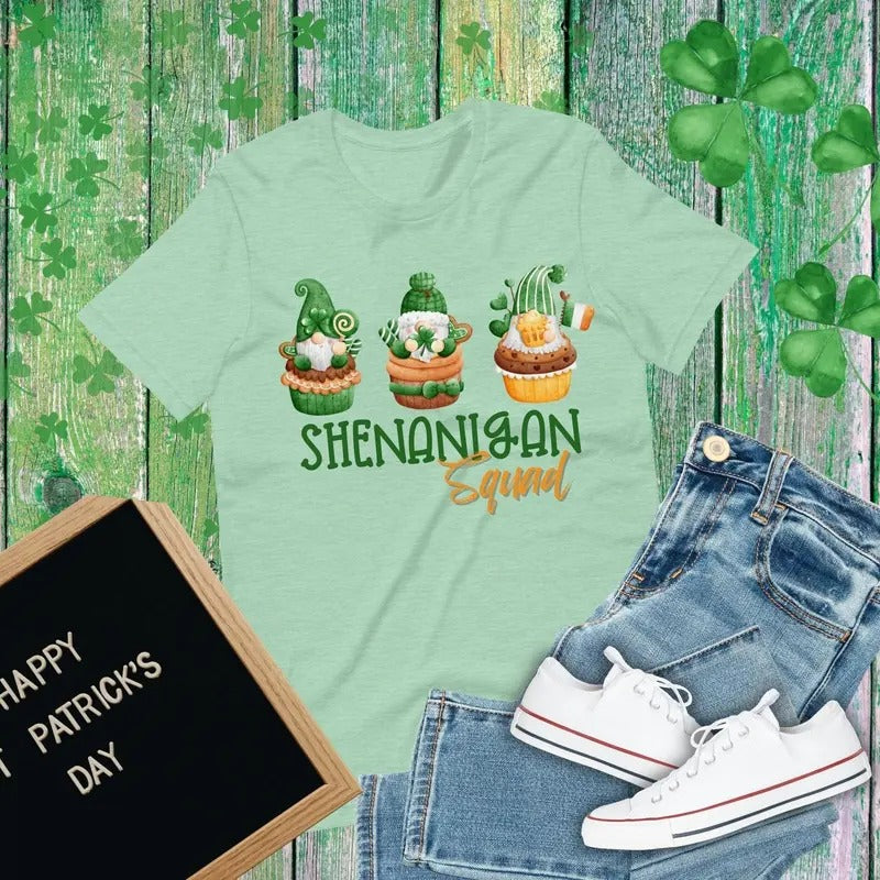 Gnome Shenanigan Squad St Patrick's Day Shirt, Happy St Patrick' s Day Shirt, Clover Shirt, St Patrick's Day Shirt, Irish...