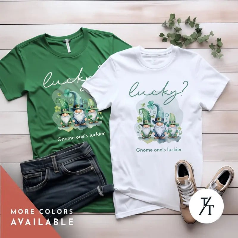 Gnome shirt St. Patrick's Day, Happy St Patrick'S Day, St Patrick'S Day Gnomes shirt, Clover Shirt, Irish tee, Lucky...