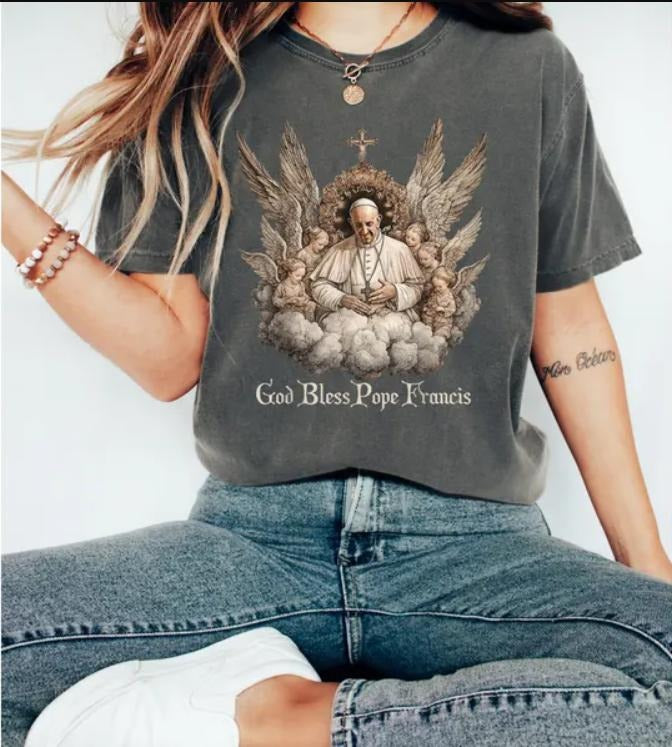 God Bless Pope Francis shirt, pope Francis T-shirt, Rest in Peace the Pope Shirt, RIP Pope Francis Shirt, Memorial...