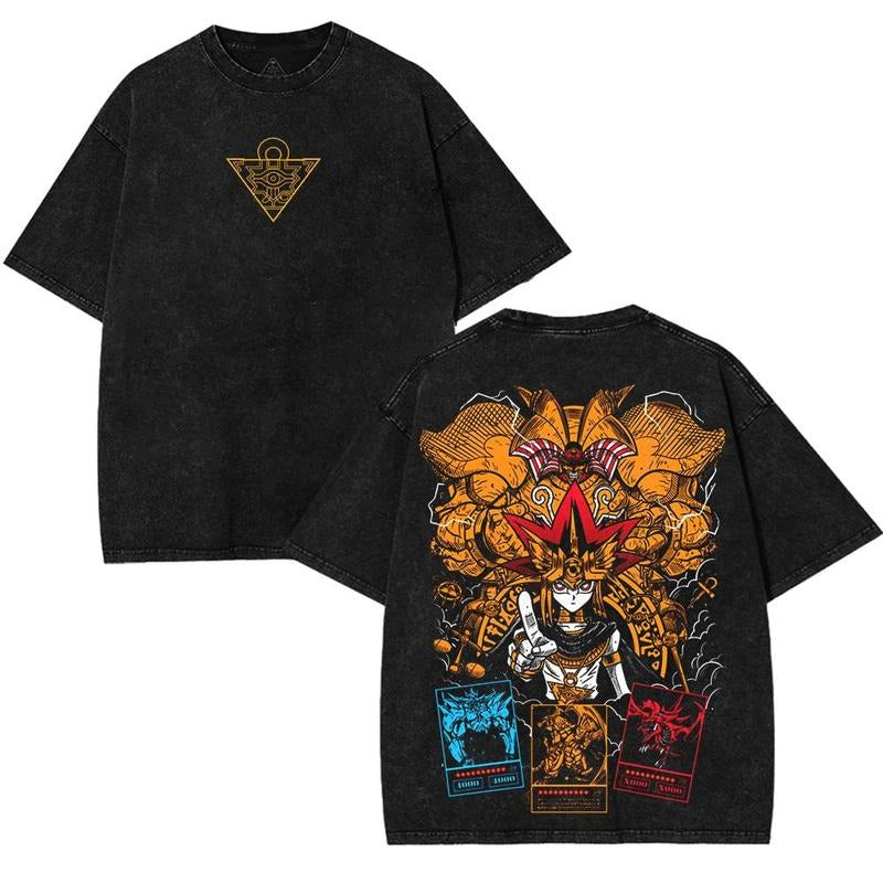 God Card exodia ra obelisk osiris Yugioh Yu-gi-oh Monster Card Yugi Muto anime manga game 2 sided Washed Tshirt, Hoodie...