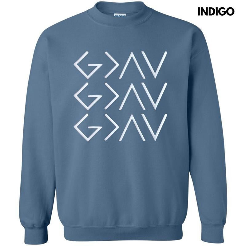 God Is Greater Symbols Puff Sweatshirt T-Shirts, Hoodie | HypeCrazeTee.com