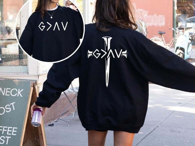 God Is Greater Than The Highs And Lows Hoodie, God is Greater Than The Highs and Lows Crewneck ,Christian Sweatshirt ,...