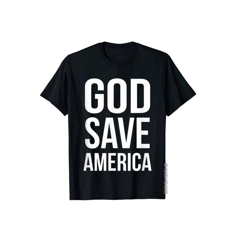 God Save America T-Shirt Tops Shirts Cotton MEN'S T-Shirt Hip Hop Fitness Top Tees Made in USA Hoodie, Sweatshirt
