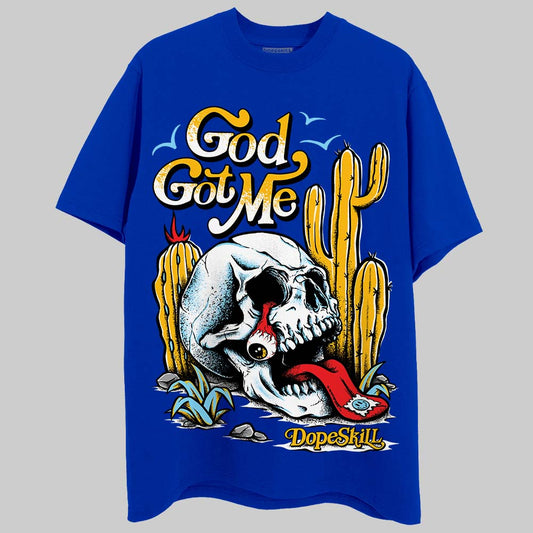 Royal Blue Collection DopeSkill Royal Blue T-shirt God Got Me Graphic