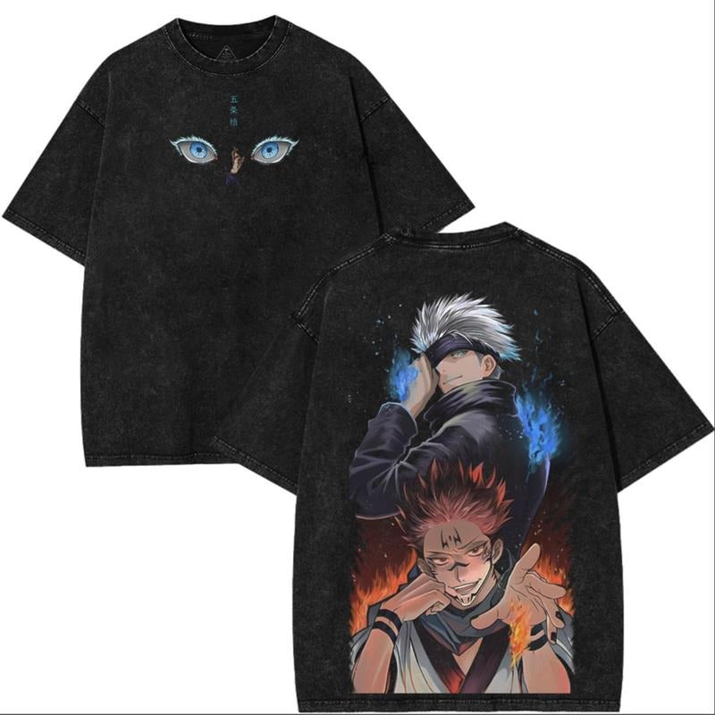 Gojo & Sukuna T-shirt Jujutsu Kaisen Tee Anime T-shirt manga shirt Anime Fan Gifts Shirt for Summer sukuna t-shirt...