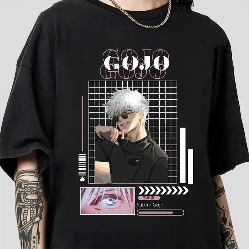 Gojo Satoru Anime Shirt, Anime Gojo Gift Men And Women T Shirt, Unisex T-Shirt, Short Sleeve Tee Shirt Hoodie, Sweatshirt