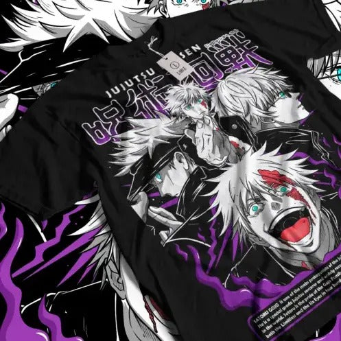 Gojo Satoru T-Shirt Jujutsu Kaisen Anime Horror Funny Gift Shirt All Size Hoodie, Sweatshirt | HypeCrazeTee.com
