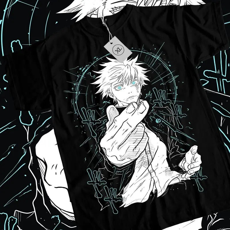 Gojo Satoru T-Shirt Jujutsu Kaisen Sukuna Megumi Itadori gift shirt All Size Hoodie, Sweatshirt | HypeCrazeTee.com