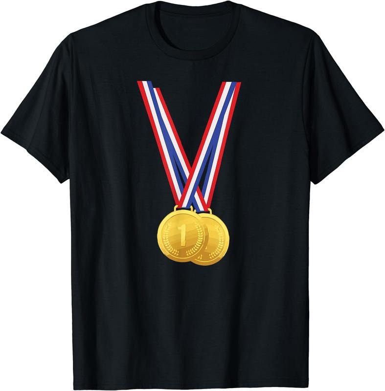 Gold Medals - Funny T-Shirt | Unisex Cotton Tee, Short Sleeve, Size S-5XL Hoodie, Sweatshirt | HypeCrazeTee.com