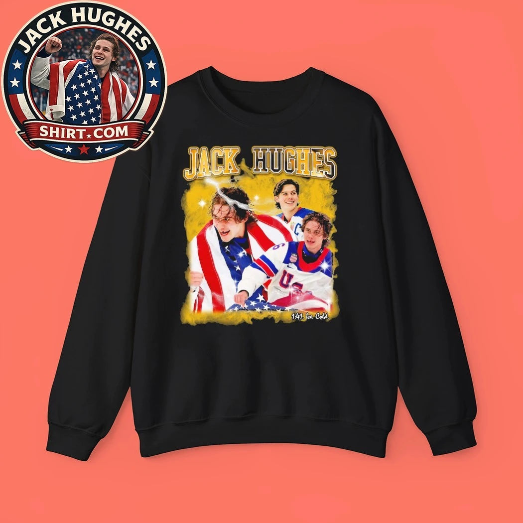 Gold Sealed Forever the Jack Hughes 1 Vs 1 Ice Cold Graphic T-Shirt