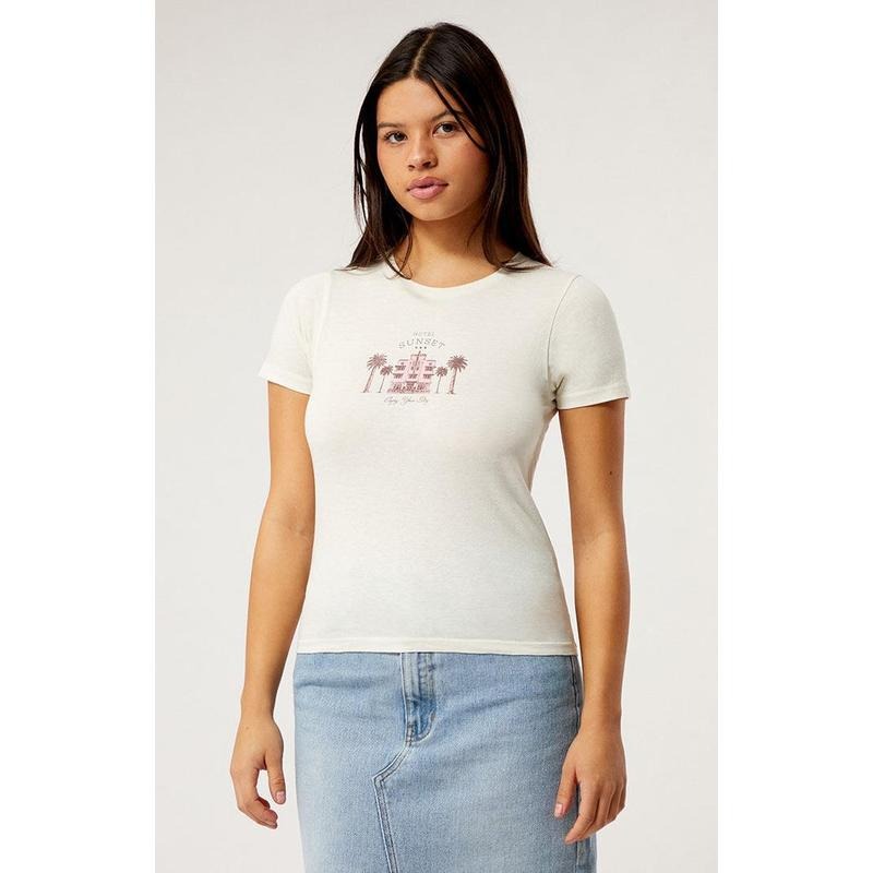 Golden Hour Women's Hotel Sunset Skimmer T-Shirt Hoodie, Sweatshirt | HypeCrazeTee.com