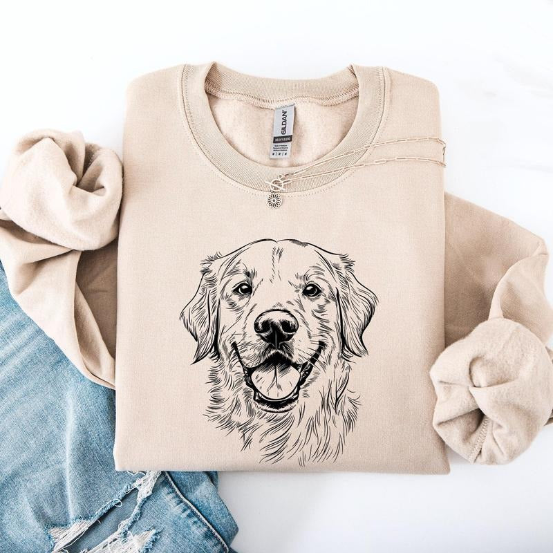 Golden Retriever, Pet, Dog Breed Sweatshirt, Crew Neck, Women's, Crewneck T-Shirts, Hoodie | HypeCrazeTee.com