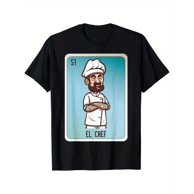Golf Gift T-Shirt For Men And Women Funny Tee El Chef Mexican Slang Chicano Bingo Cards T-Shirt Selected Pure Cotton Fun...