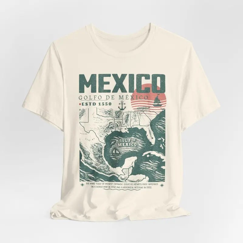 Golfo De MÉXico 1550 Tshirt, Vacation Mexico Shirt, Gulf Of Mexico Forever, Unisex Short Sleeve Tee Hoodie, Sweatshirt