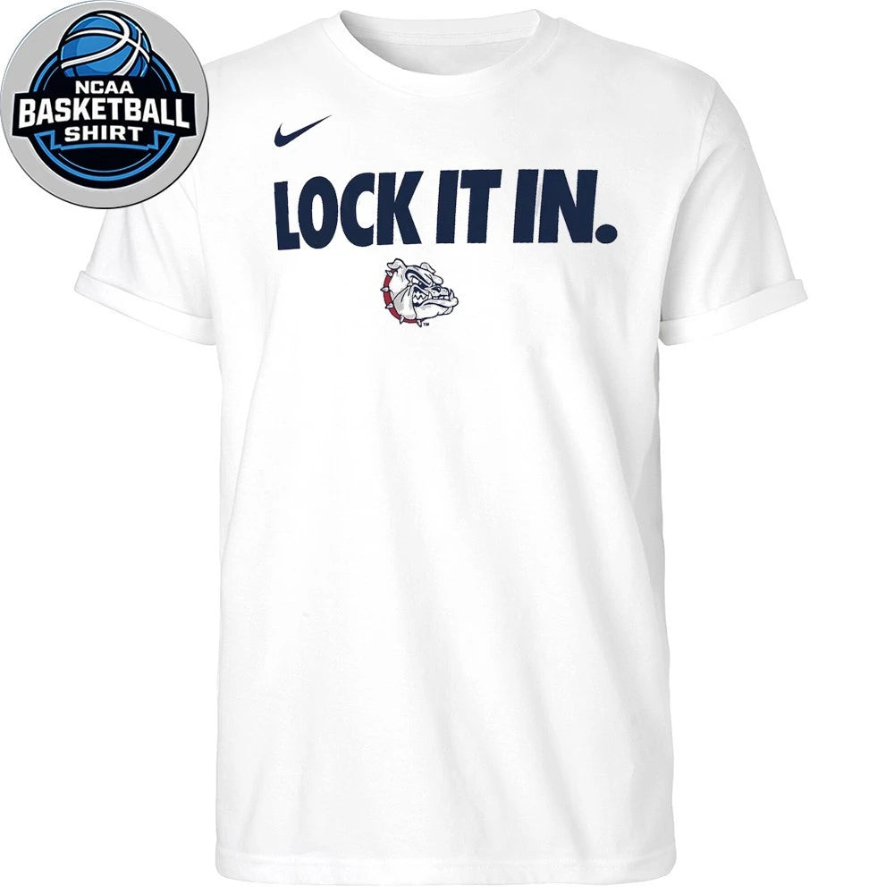 Gonzaga Bulldogs March Madness Lock It In 2026 On-Court Bench Shirt