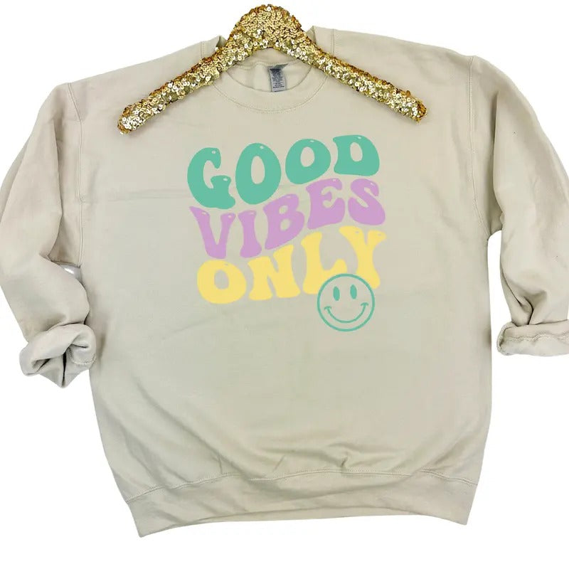Good Vibes Only Sweatshirt 'NLB' T-Shirts, Hoodie | HypeCrazeTee.com