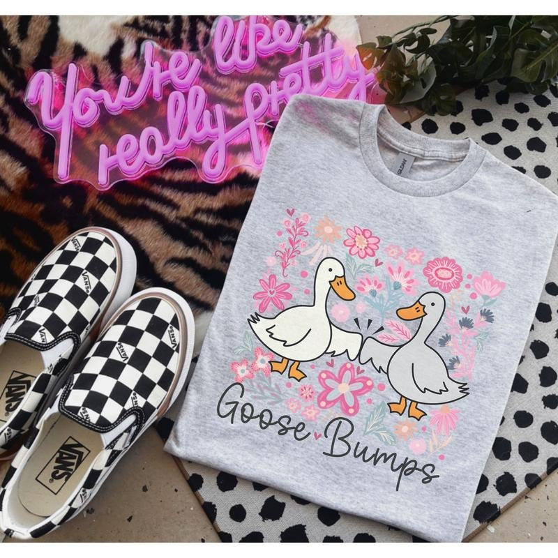 Goose Bumps Shirt Shirts Bleached Shirt Gildan Porch Goose Summer Shirts Top T-Shirts, Hoodie, Sweatshirt