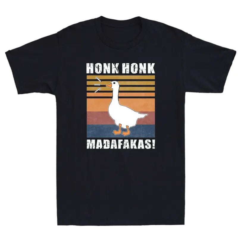 Goose Honk Honk Madafakas Funny Goose Duck Meme Humor Quote Retro Men's T Shirt Hoodie, Sweatshirt | HypeCrazeTee.com
