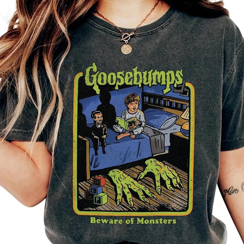 Goosebumps Beware Of Monsters Shirt, Vtg Goosebumps Tee, Goosebumps Horror Movie Shirt, Halloween Movie Shirt Hoodie,...