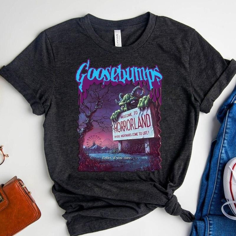 Goosebumps Horrow Shirt, Welcome To Horror Land Shirt, Vintage Goosebumps Shirt, One Day At Horror Land, Halloween Shirt,...