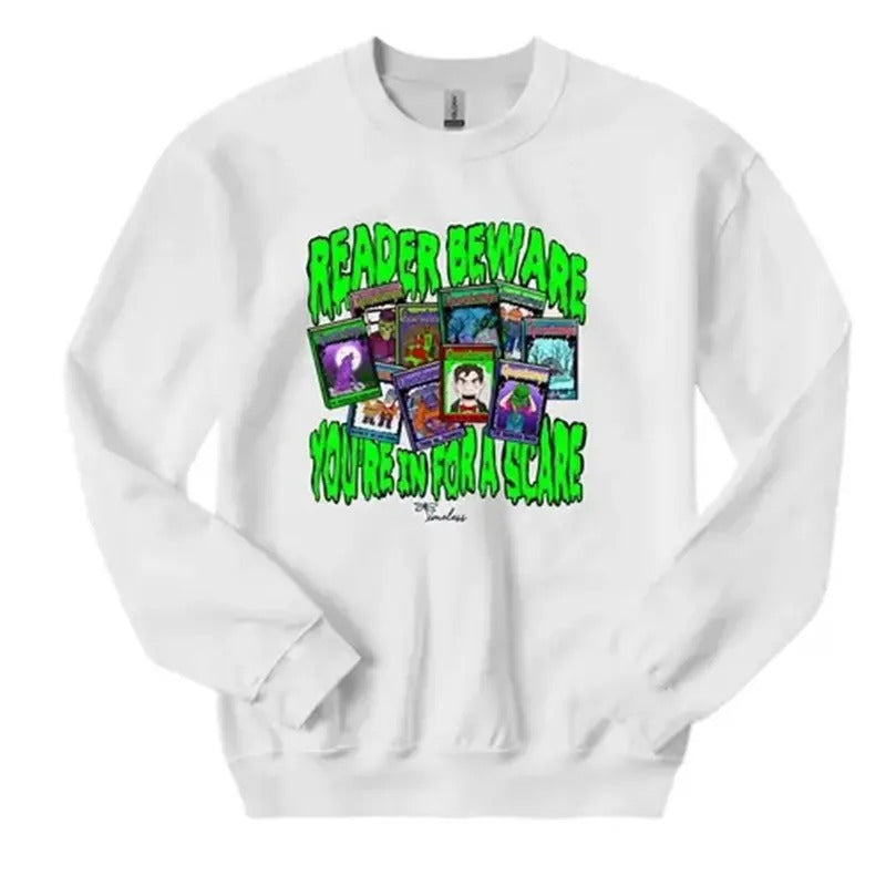 Goosebumps Tshirt, Reader Beware, For A Scare 90s   Vintage Movie,  land Shirt, Gift For Spooky Season Party, Halloween...