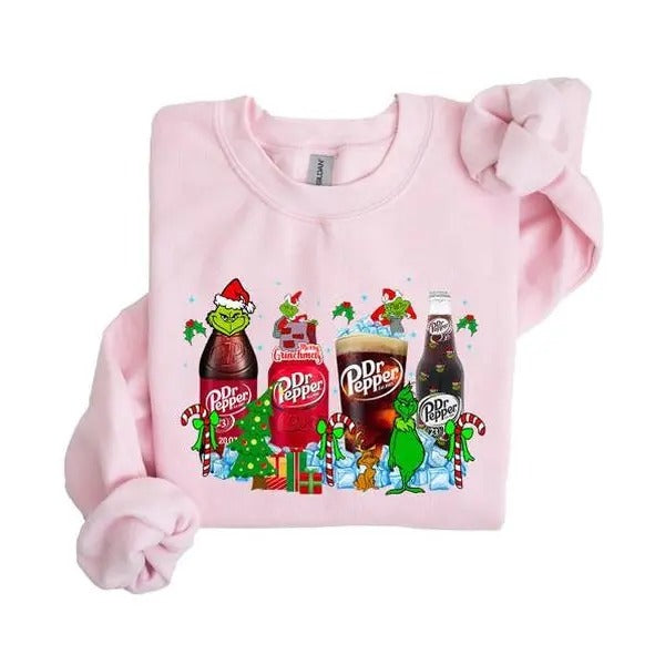 Gr1nchmas Christmas Sweatshirt, Dr Pep Xmas Hoodie, Grinchmas Xmas Tshirt, Christmas Gift for Coke Lovers, Grinchmas Dr...