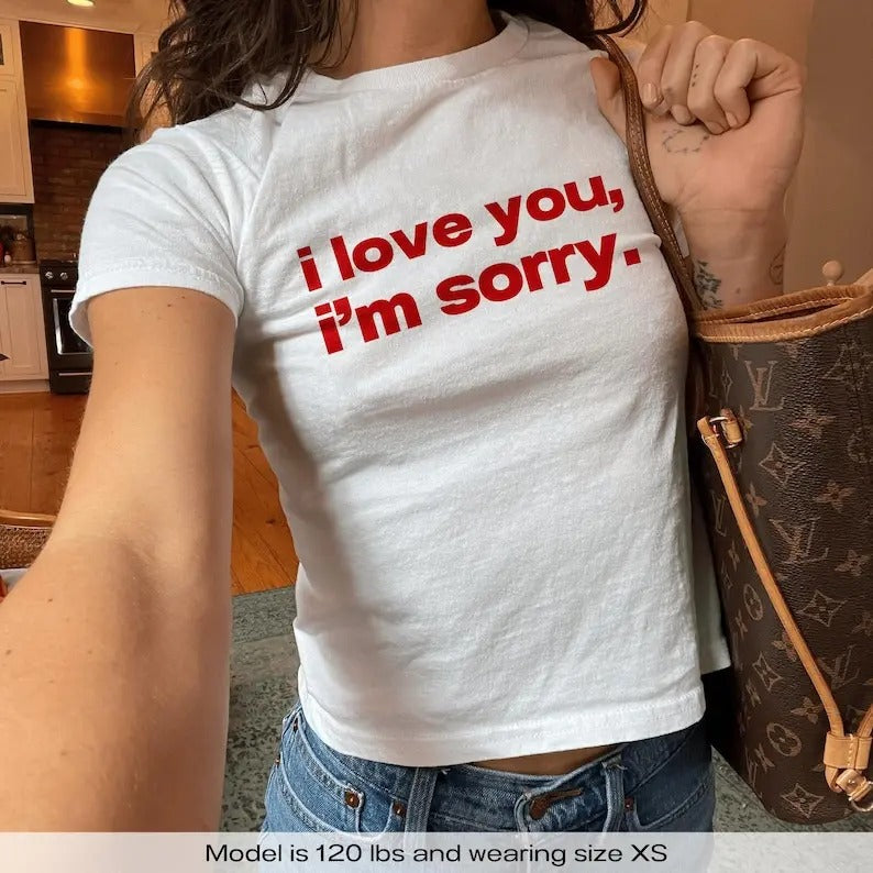 Gracie Abrams Baby Tee I Love You Im Sorry Baby Tee Y2k Baby Tee Y2k Shirt Trendy Baby Tee Music Concert 90s Aesthetic...