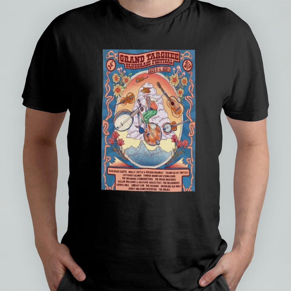 Grand Targhee Bluegrass Festival Aug 9-11 2024 Grand Targhee Resort Alta WY Poster Shirt