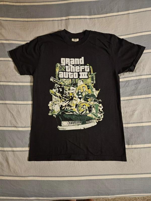 Grand Theft Auto III GTA 3 Video Game Black T Shirt Tee Size Hoodie, Sweatshirt | HypeCrazeTee.com