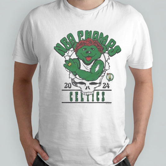 Grateful Dead Boston Celtics 2024 NBA Finals Champions Tri-Blend Shirt